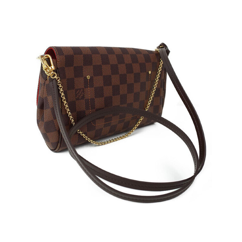 Louis Vuitton Favorite Shoulder Damier Brown Leather Ebene Bag